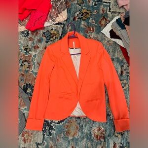 Willow and clay neon orange / salmon / pink blazer